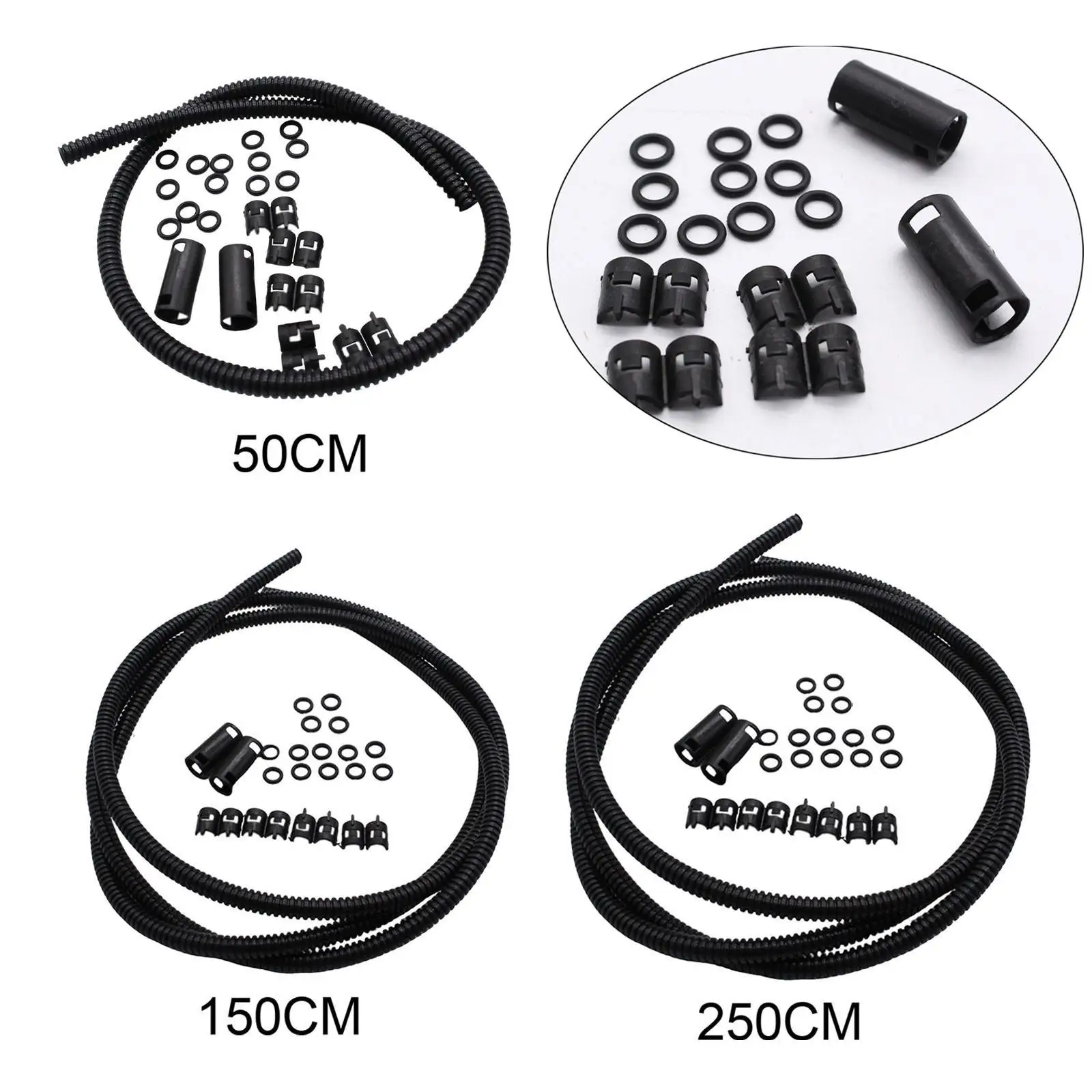 Generic طقم خرطوم غسالة الزجاج الأمامي، طقم إصلاح خرطوم سائل الغسالة