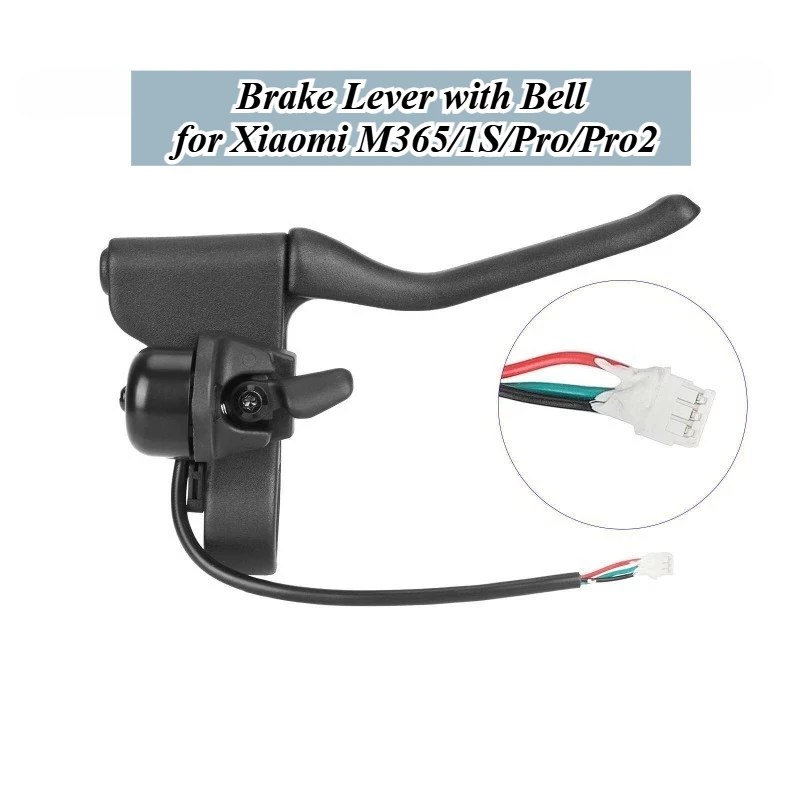 

Brake Lever for Xiaomi M365/1S/Pro/Pro2 - Left Side with Bell, OEM Clutch Handlebar Replacement