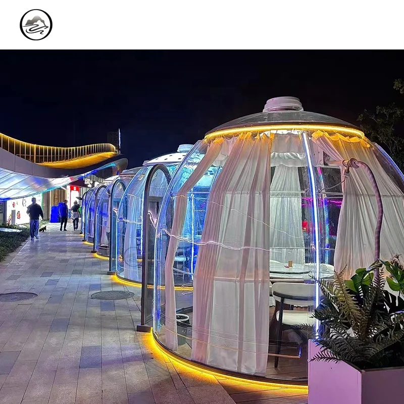 

Outdoor Polycarbonate Bubble House Igloo Tent Prefabricated Building Tiny Camping Glamping Geodesic Event Star Room Dome House