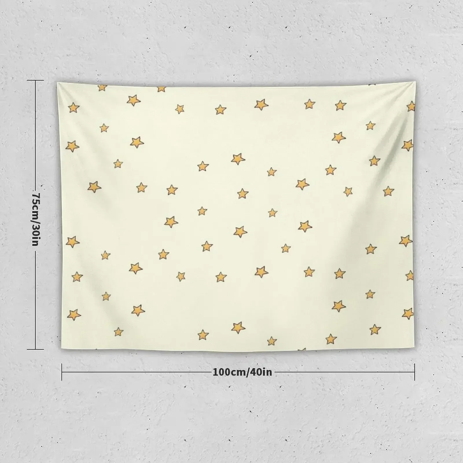 yellow stars Tapestry Custom Aesthetics For Room Tapestry