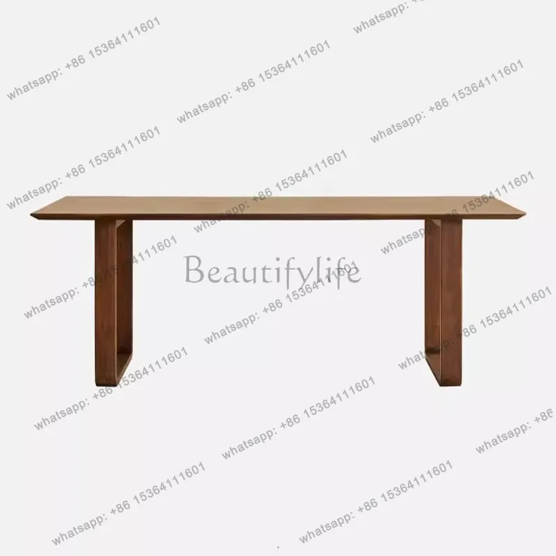 

North American black walnut large board dining table in the ancient style all solid wood desk