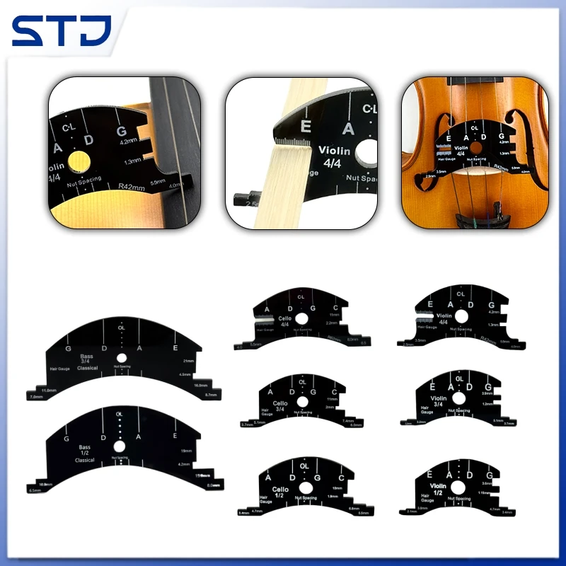 Multifunctional tool Cello Bridge 4/4/3/2/1 Violin Repair Bridges Reference Violin Fingerboard Scraper Making Tools Accessories