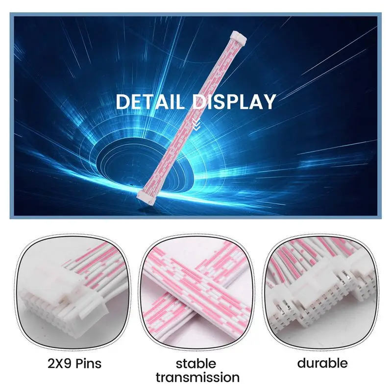 B29C-20Pcs 18Pin Signal Cable 2X9 Pins Miner Connect Date Cable For Antminer S9 S7 L3 Machine,Communication Spacing 2Mm