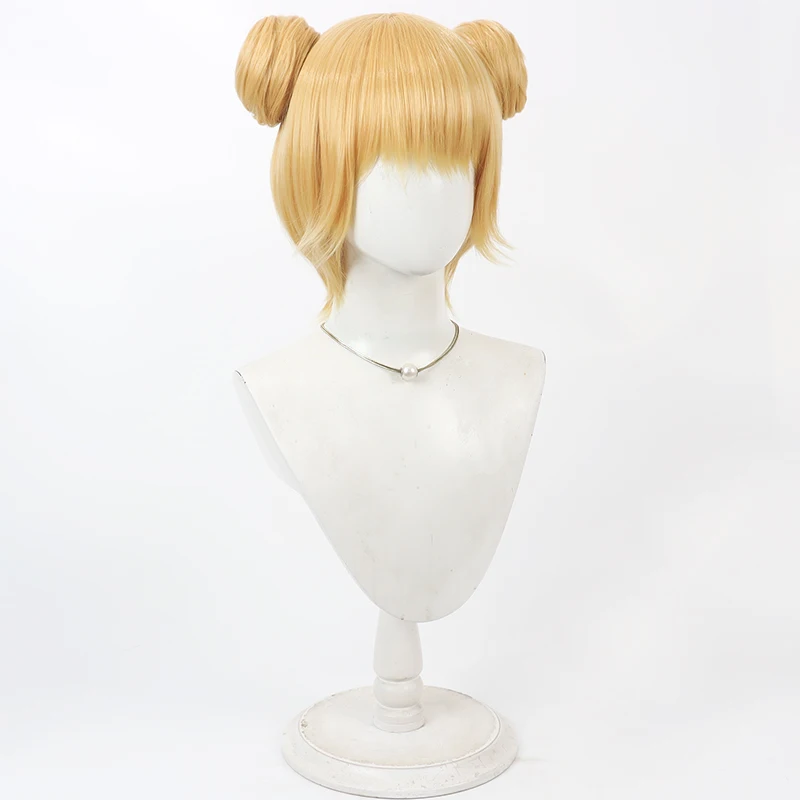NIJISANJI Virtual YouTube Watson Amelia Parrucca Cosplay Halloween Party Prop Capelli sintetici Fibra resistente al calore + Protezione per parrucca