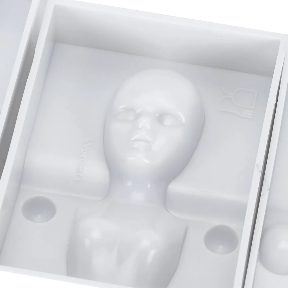 4pcs PP Human Body Mold 3 Part Design Clear Shape Fondant Figure Mold Reusable Multiple Styles Chocolate Decorating Form