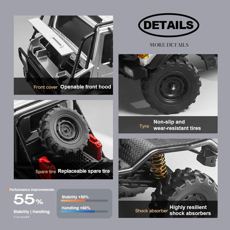 MN333 RC coche 1/18 media tarjeta tracción en las cuatro ruedas dirección del acelerador proporcional completo 4WD escalada vehículo todoterreno juguete para regalo niño