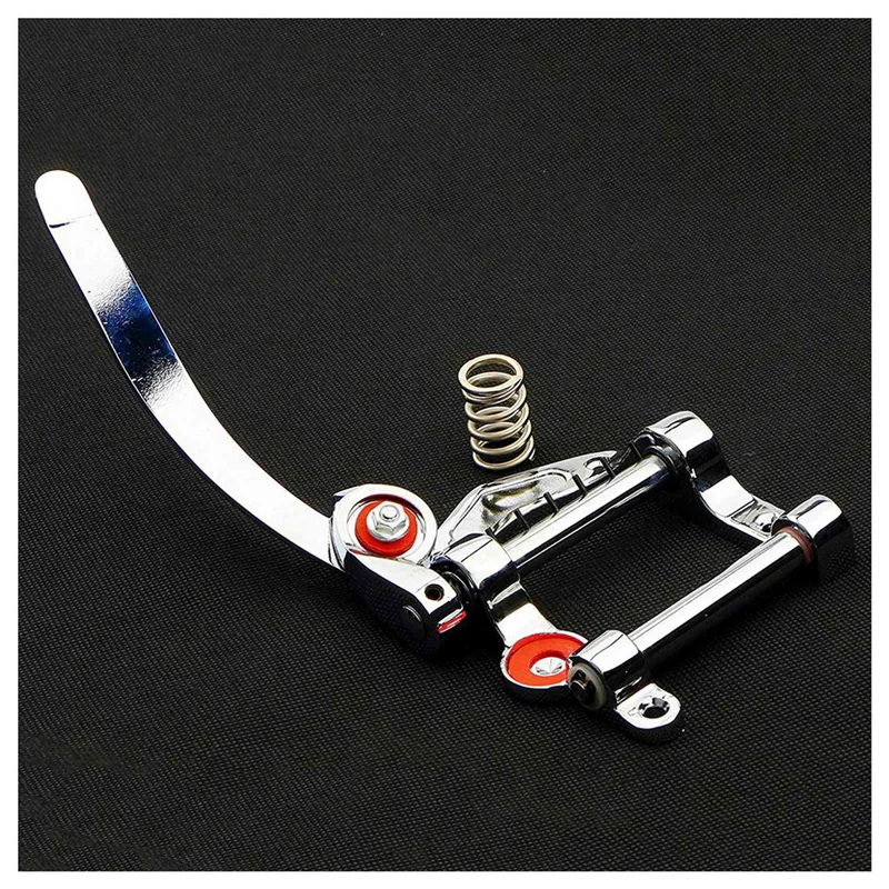

B72A 4X Guitar Vibrato Tailpiece Tremolo Flat Top Body Tremolo Unit Vibrato Bridge For Tele, SG, LP, (Silver)