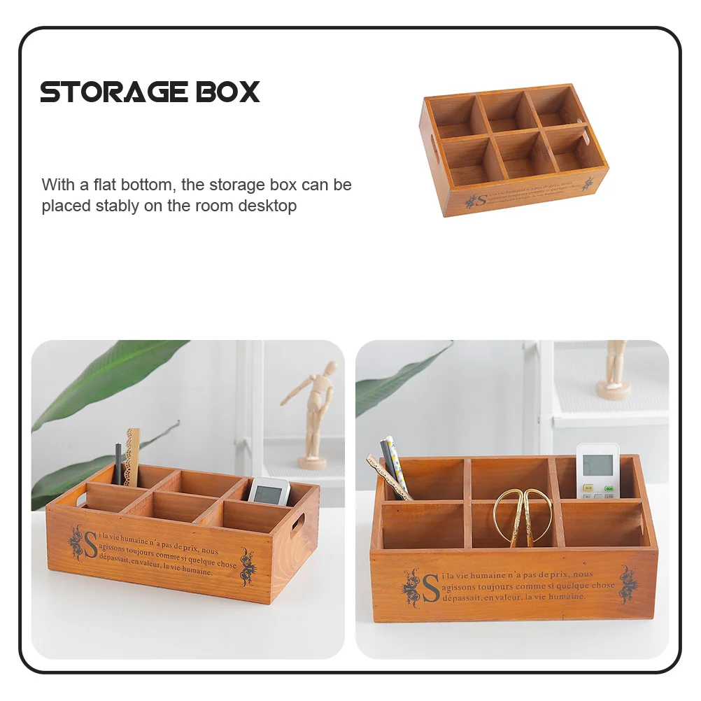 Retro Storage Box For Bedroom Hotel Decor Natural Style Desktop Organizer Container Sundries Storage Box Home Use
