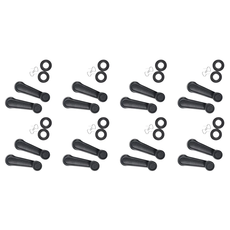 

16 Pcs Gray Plastic Universal Car Window Winder Cranks Handle Lever
