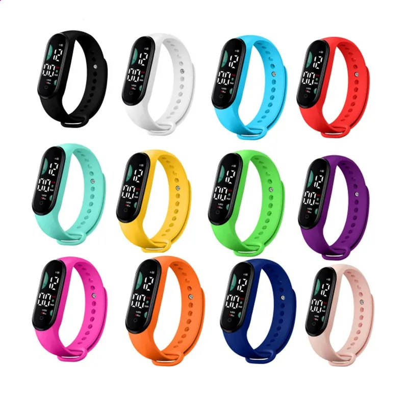 Reloj de pulsera deportivo multifuncional Unisex para niños, reloj electrónico LED con Control táctil, resistente al agua, pantalla de Tiempo semanal