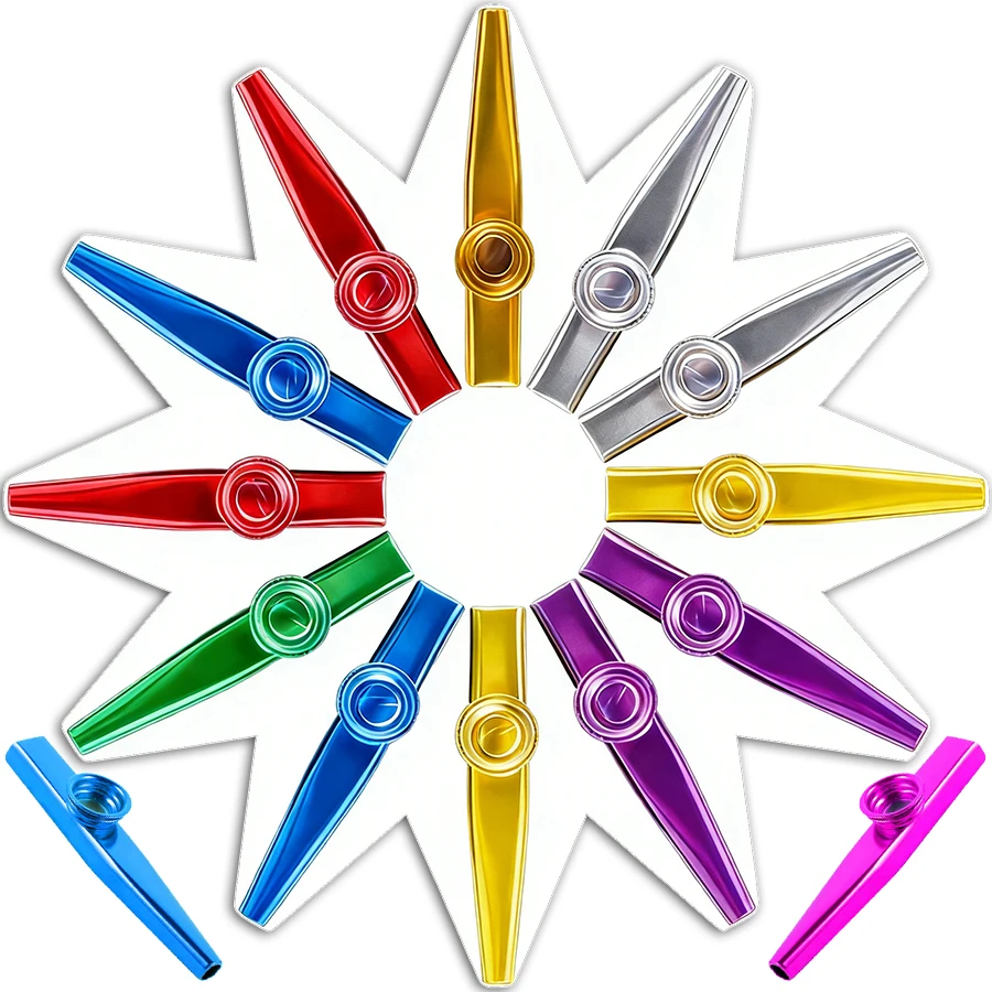 12cm Metal Kazoo Durable Unconventional Vocal Music Instruments Stage Performance Background Synthetic Music Instruments