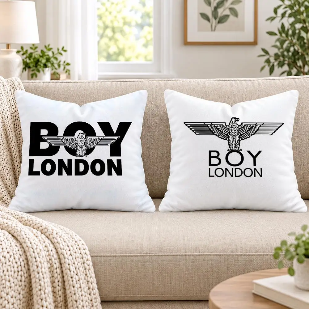 Brand B-BOY LONDON Cushion Cover Short Plush Double-Sided Printing Sofa Bedroom Pillow Case Aesthetic Home Decor