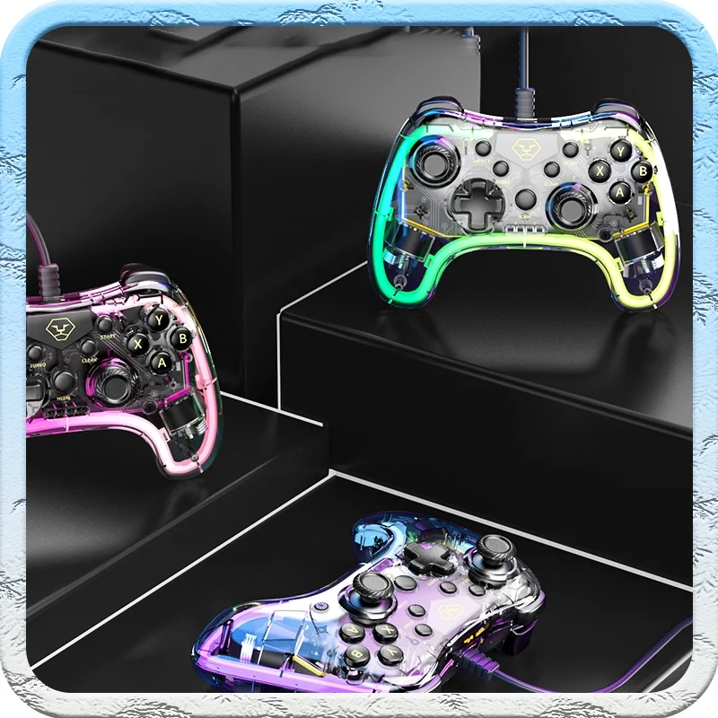 Aolion Gamepad Handle Pc Version Steam Black Myth Wukong Pairs Up Nba2k22ns Switch Tv Set-Top Box Ps3 Transparent Holiday Gift