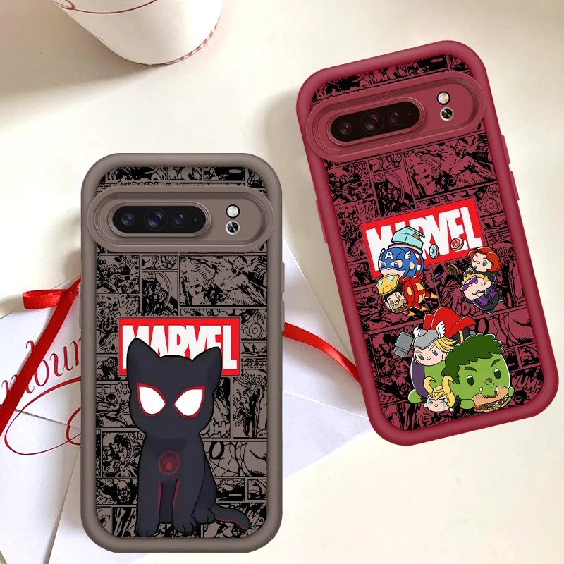 Cute Marvel Collection Cartoon For Google Pixel 9 8A 8 7 7A Pro XL 5G Eye Ladder Phone Case Soft TPU Shockproof Cover