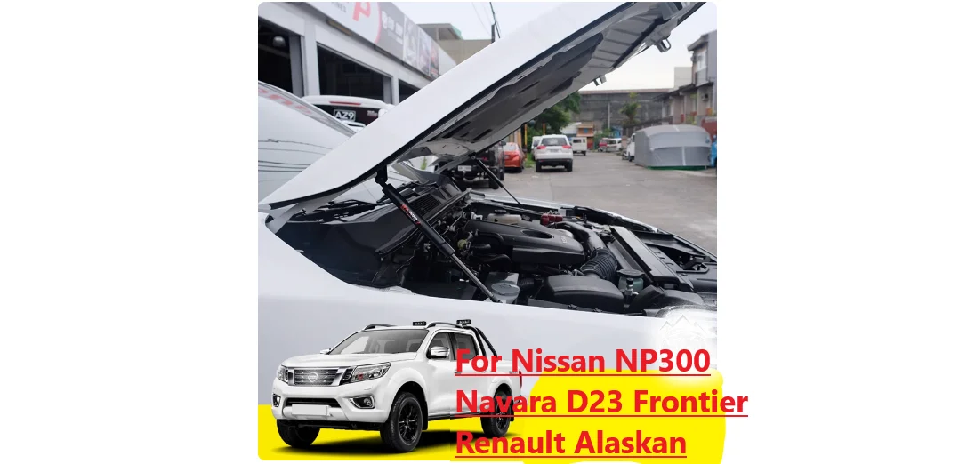 Strut For 2014-2024 Nissan NP300 Navara D23 Frontier Renault Alaskan Mercedes-Benz X-Class Front Hood Bonnet Lift Support Damper