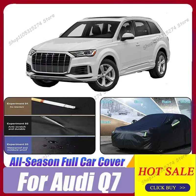 

Car Cover Full Exterior For Audi Q7 Sunshade Dustproof Protection With Reflective Strips Four Seasons Universal