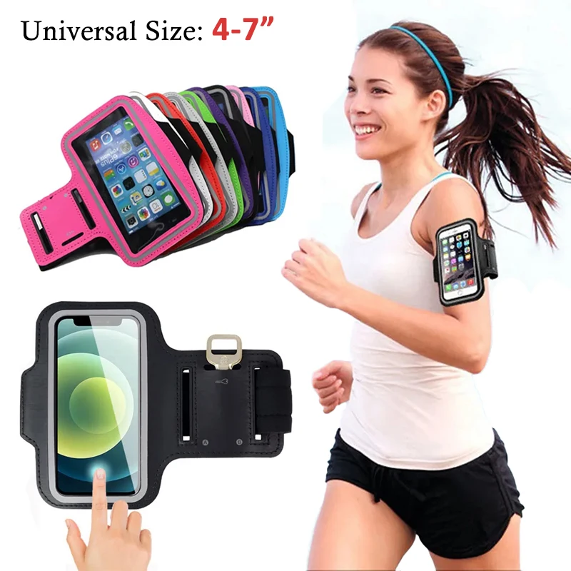 Mobile Phone Armband Outdoor Sports Smartphone Holder Gym Running Phone Bag Arm Band Cases Universal for 4-7inch Cell Smartphone