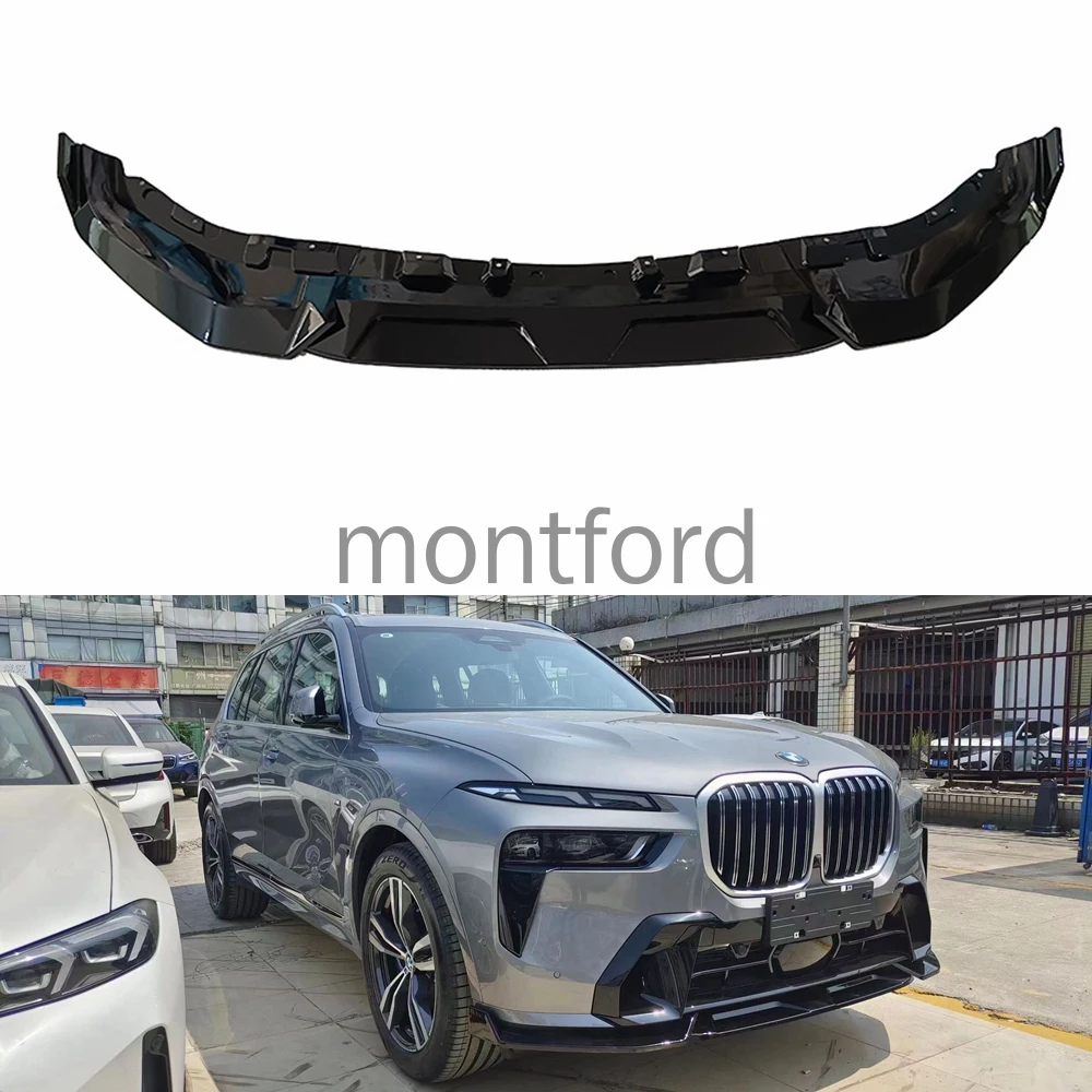 

Car Styling Front Bumper Spoiler Lip For BMW G07 X7 M Sport 2023 LCI Glossy Black Car Body Kit Lower Guard Diffuser