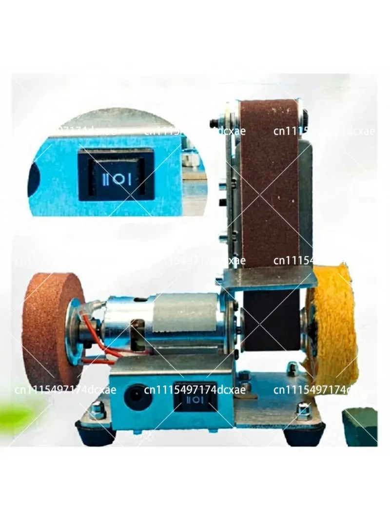 Desktop Mini Electric Belt Machine DIY Polishing Grinder 110V-220V Multifunctional Fixed Angle Sander