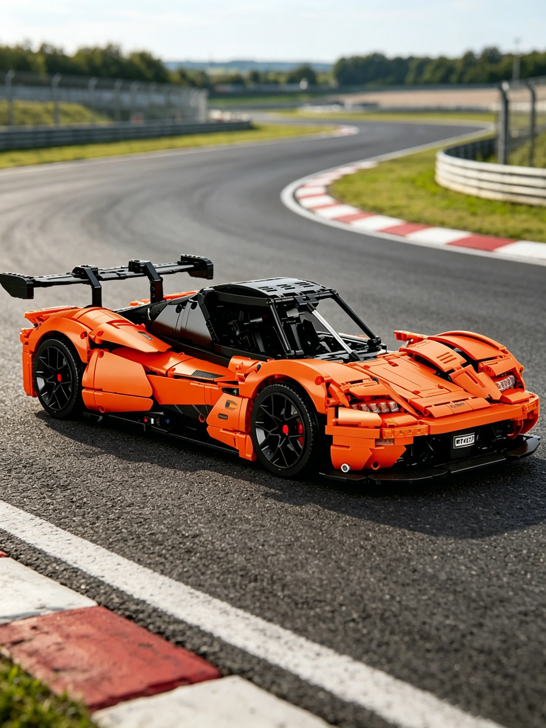 

Decoration 2812PCS Orange Black Supercar Building Blocks 1:8 Car Model Bricks Desktop Decorations Car Fans Collect Toys Gifts