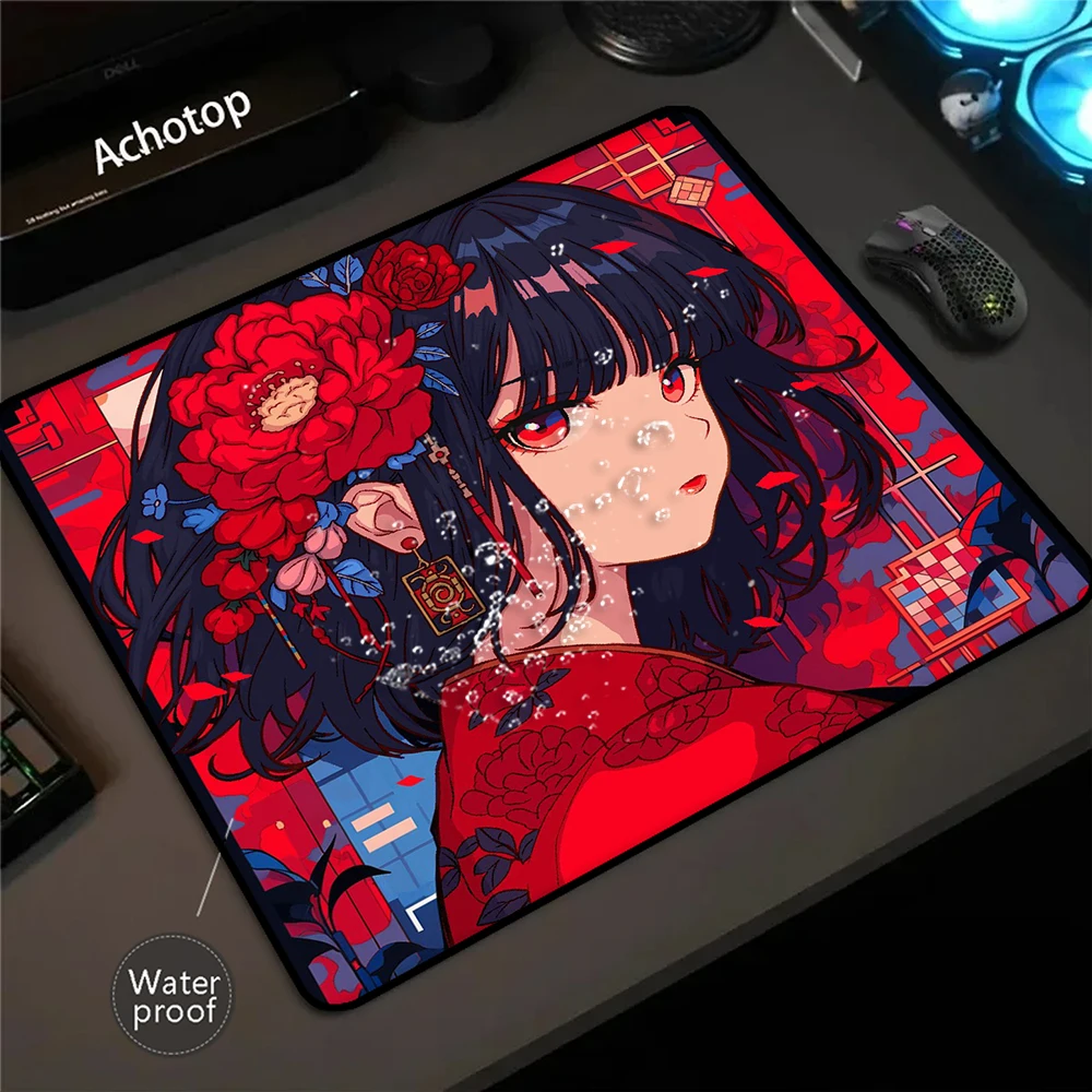 

Pixel Girl 100% Waterproof Mousepad Gamer Mouse Pad Gaming Speed Keyboard Pads Office Rubber Desk Mat 400x450mm Mouse Mat