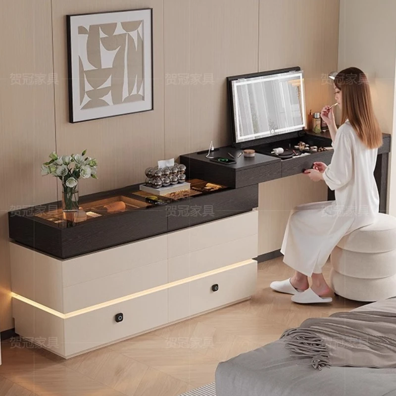 

Vanity Table with Mirror and Chair for Vanity Makeup Desk with Chair Drawer Dresser for The Room Girl's Dressing Table Vasagle