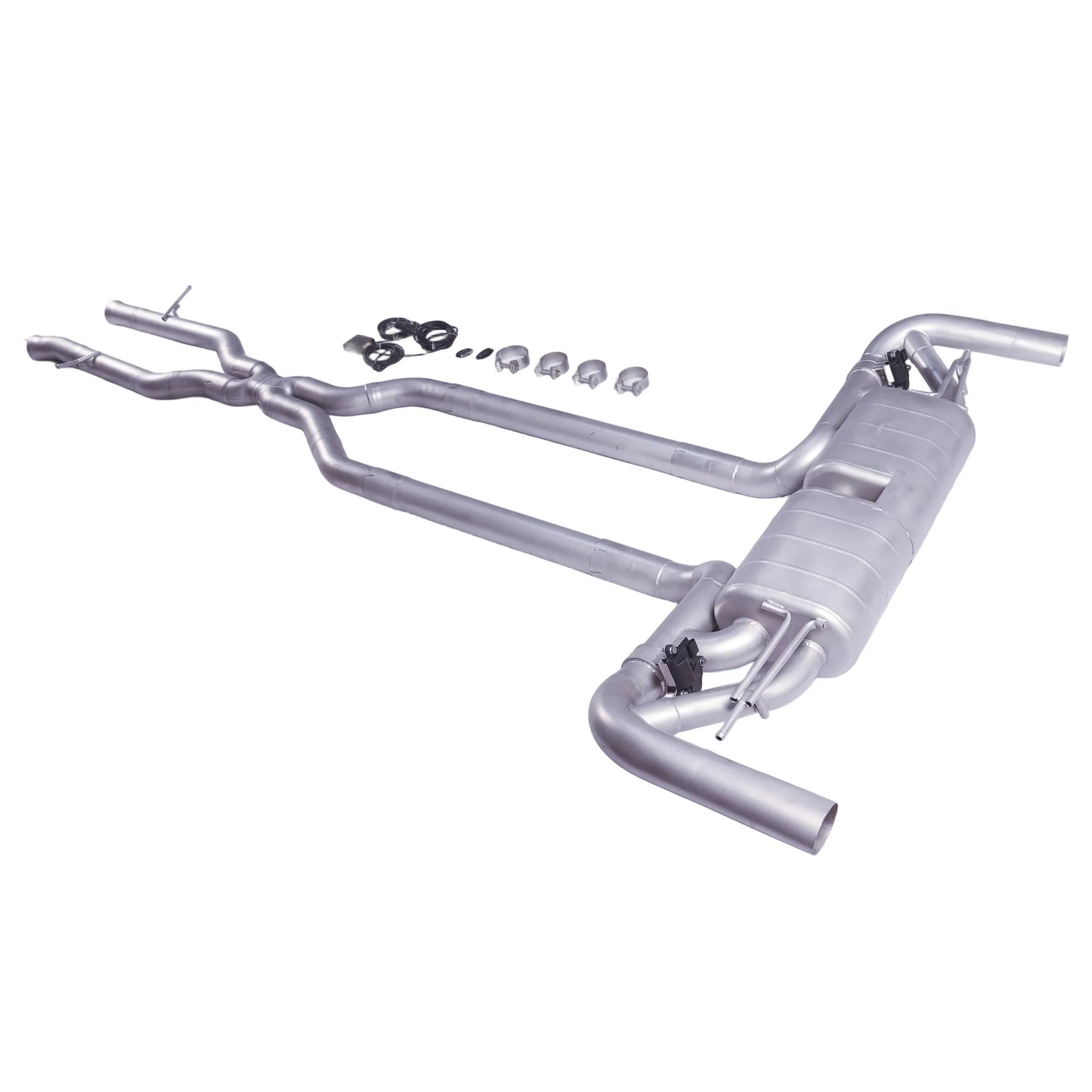 

【 Customized Product 】304 stainless steel exhaust system, Mercedes-Benz AMG ML63 5.5T X166 valve-controlled muffler exhaust pipe