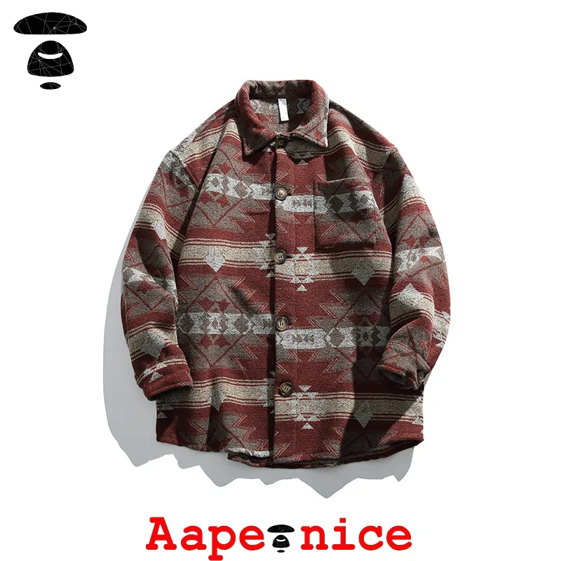 Outlet da Marca |   Yankees |   ular |   Csa de Lã com Estampa |   Roupa Étnica Masculina de Manga Longa |   Coleção Ou...
