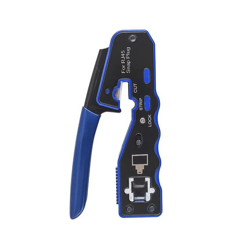 

RJ45 Pass Through Crimp Tool Ethernet Network Cable Crimper Stripper Cat7 Cat6 Cat5 Modular Crimping Equipment Mini Tool Pliers