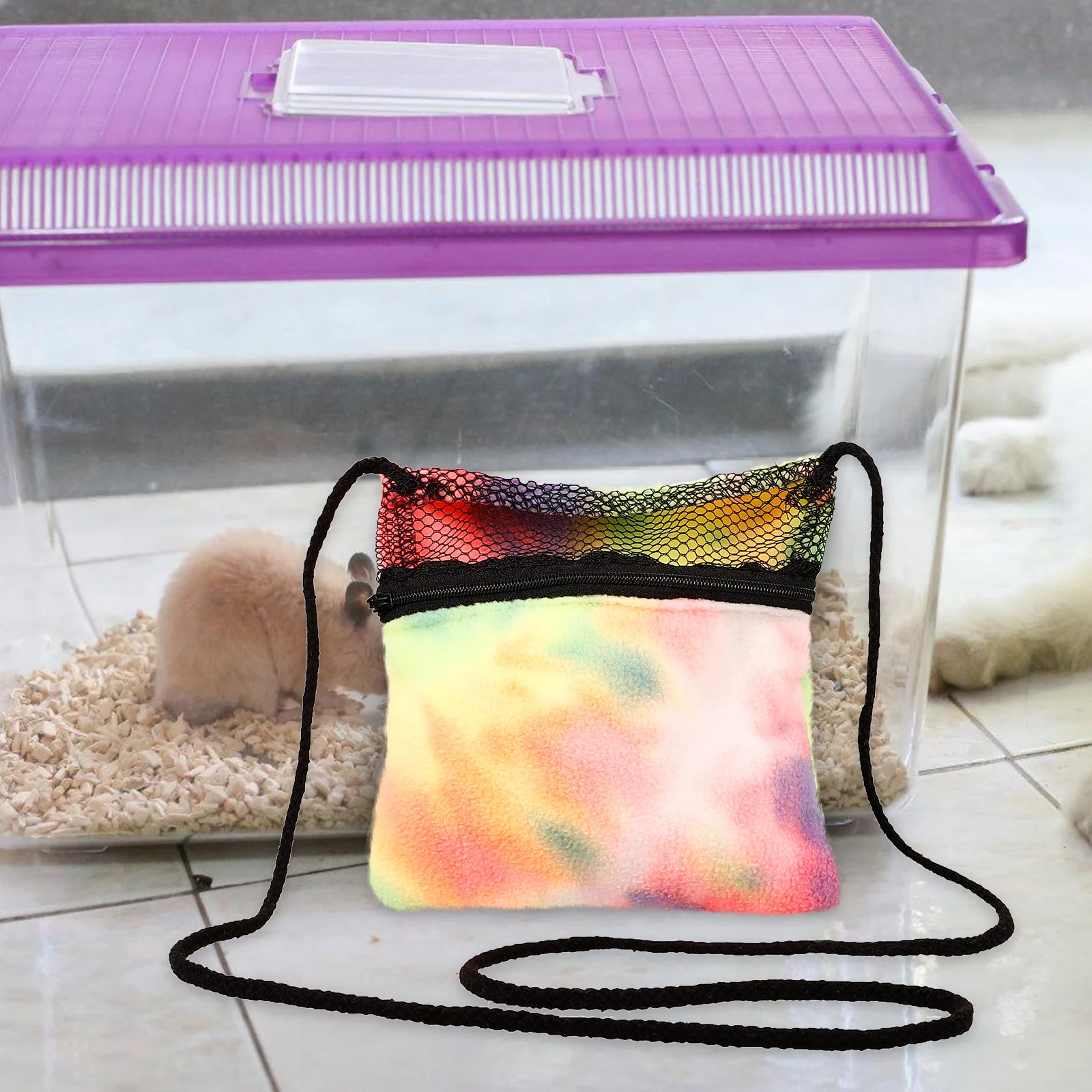 

Portable Pet Carrying Bag for Guinea Pig Hamster Small Animal Travel Accessories Breathable Shoulder Bag Cotton Material Stylish