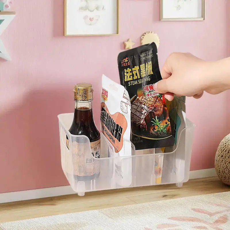 Simple Style Storage Basket Acrylic Living Room Utility Pellet Tray Kitchen Freezer Box Home Fruit Rack Shelf For Indoor Decor