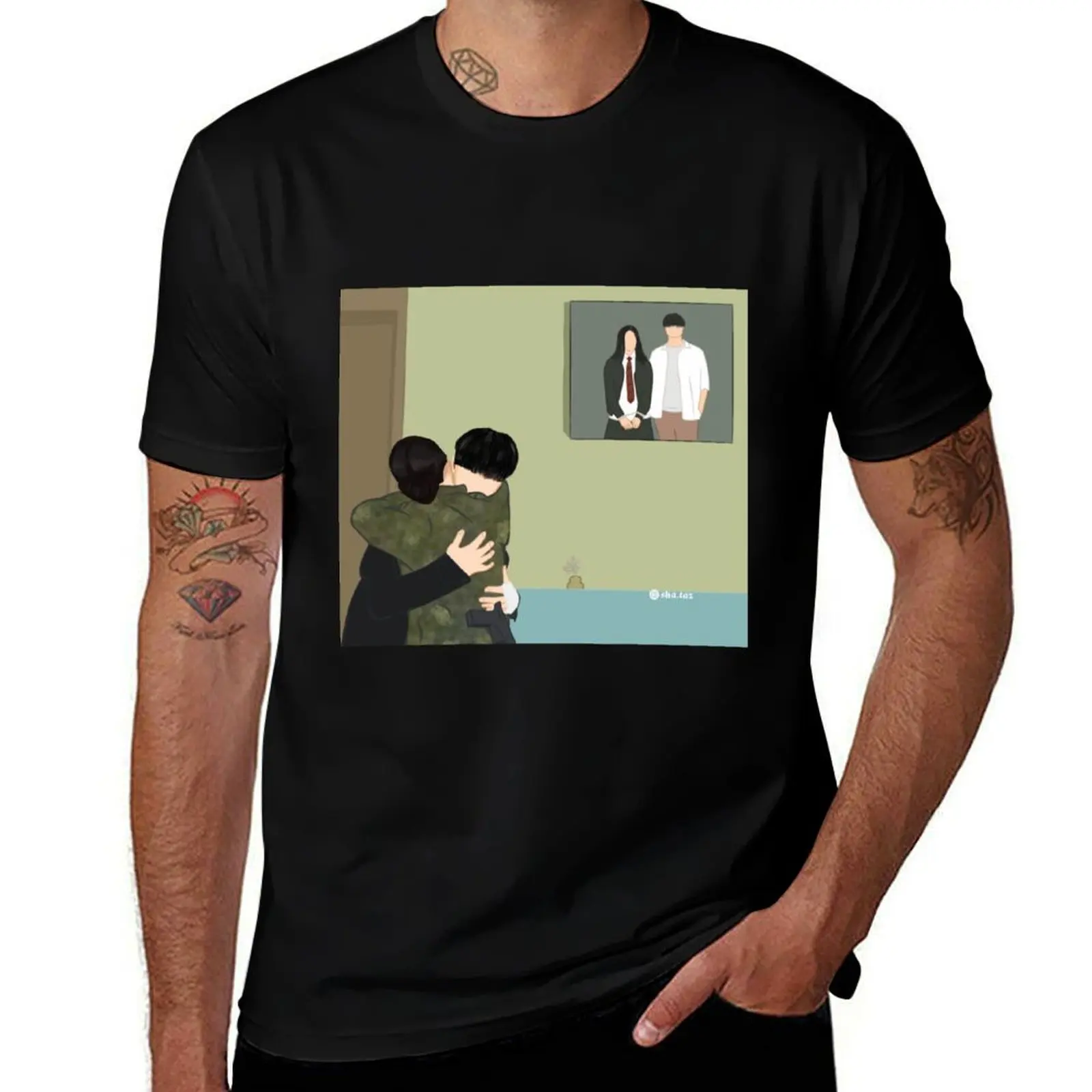 

Happiness kdrama T-Shirt graphic tee shirt vintage graphic tee Personalized t-shirt street wear funny t shirts for men
