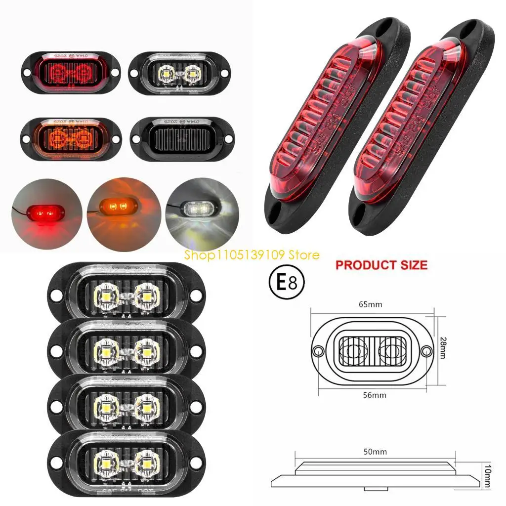 

Водонепроницаемый 12V-24V Трамочный прицеп светодиодные полоски Край Освещение АБС ПК Водонепроницаемый дизайн ПК