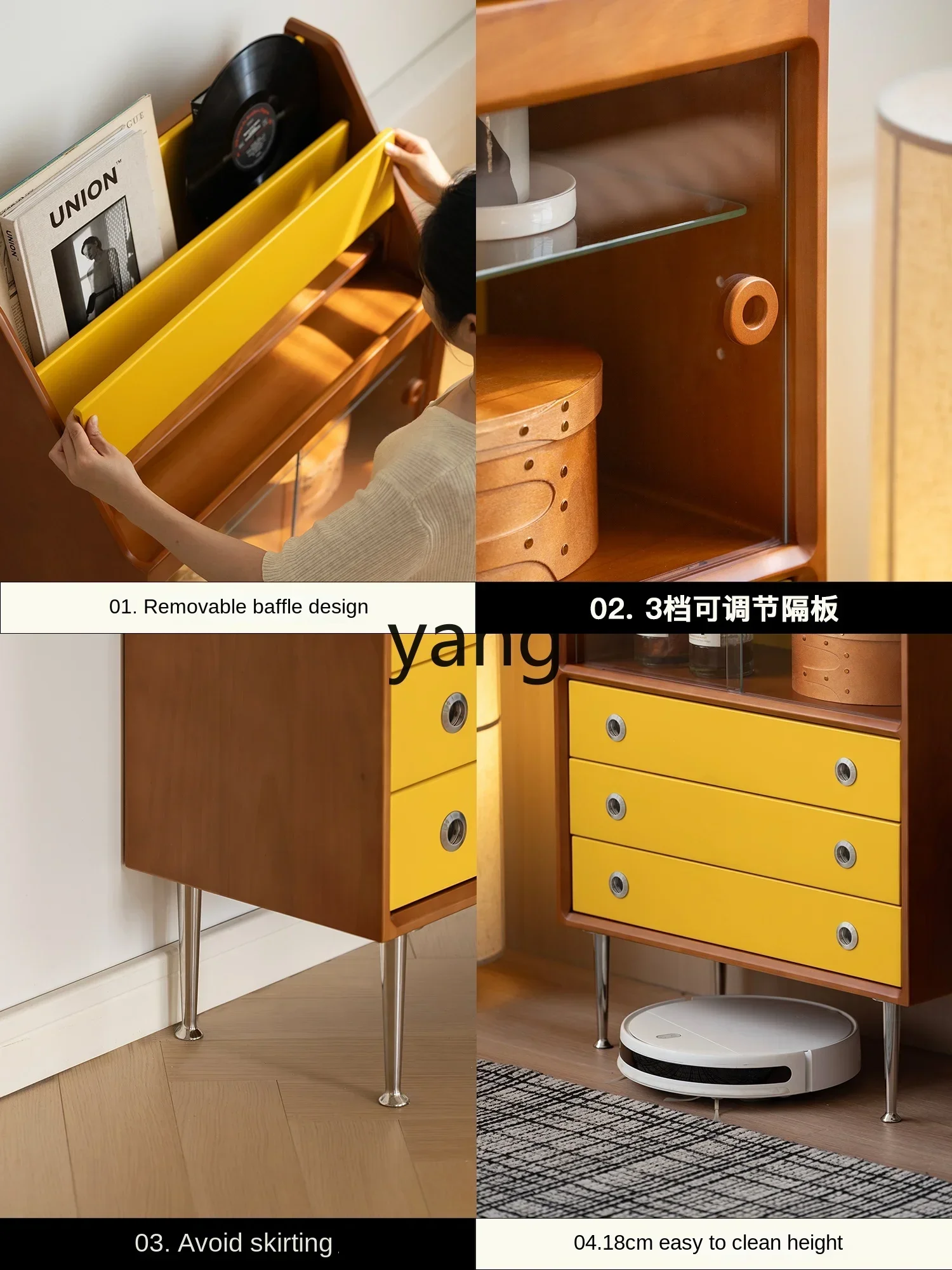 xyy medieval magazine cabinet living room sofa TV solid wood side cabinet storage locker