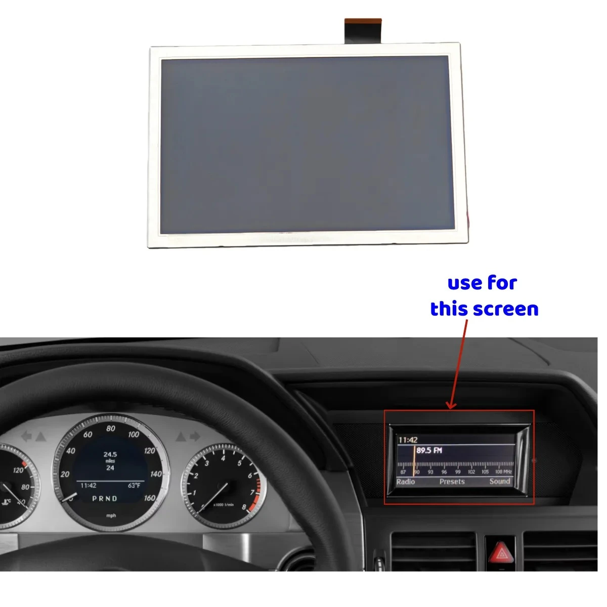 Para mercedes-benz comando ntg4 display de navegação 7 "tela c-class w204 c250 c300 c350 glk x204 LB070WV1-TD01 2007-2014