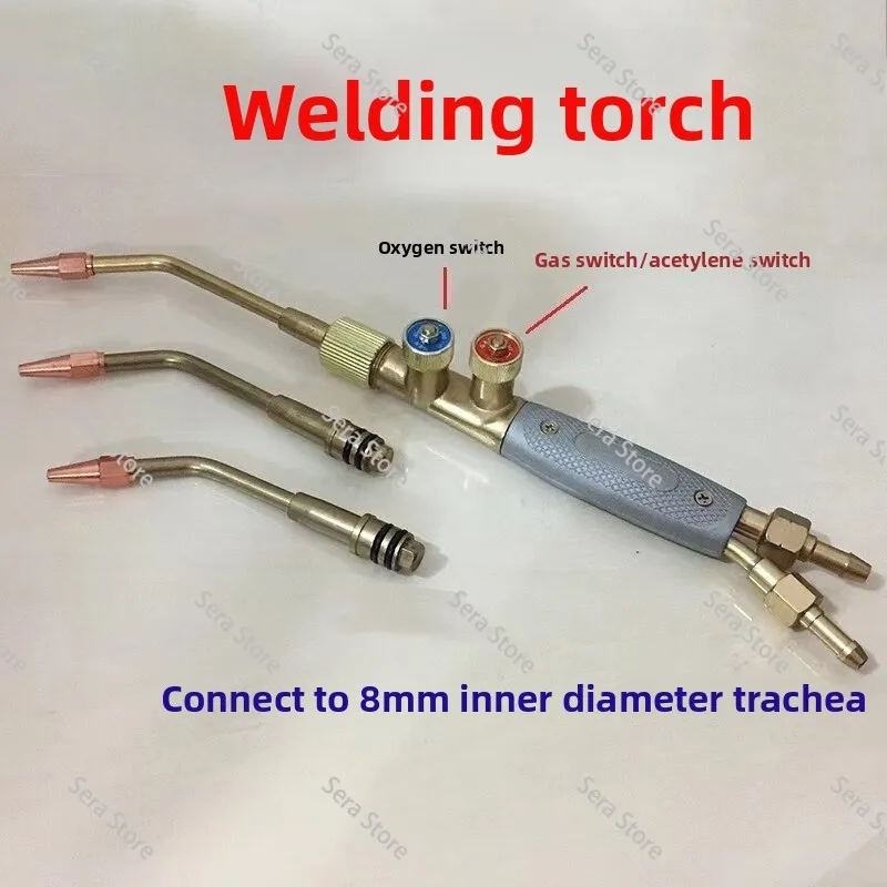 Portable Oxy Acetylene Welding Torch Injection Type Gas Brazing Torch Propane Soldering Cutting Welding Tool Kit Burner Gun