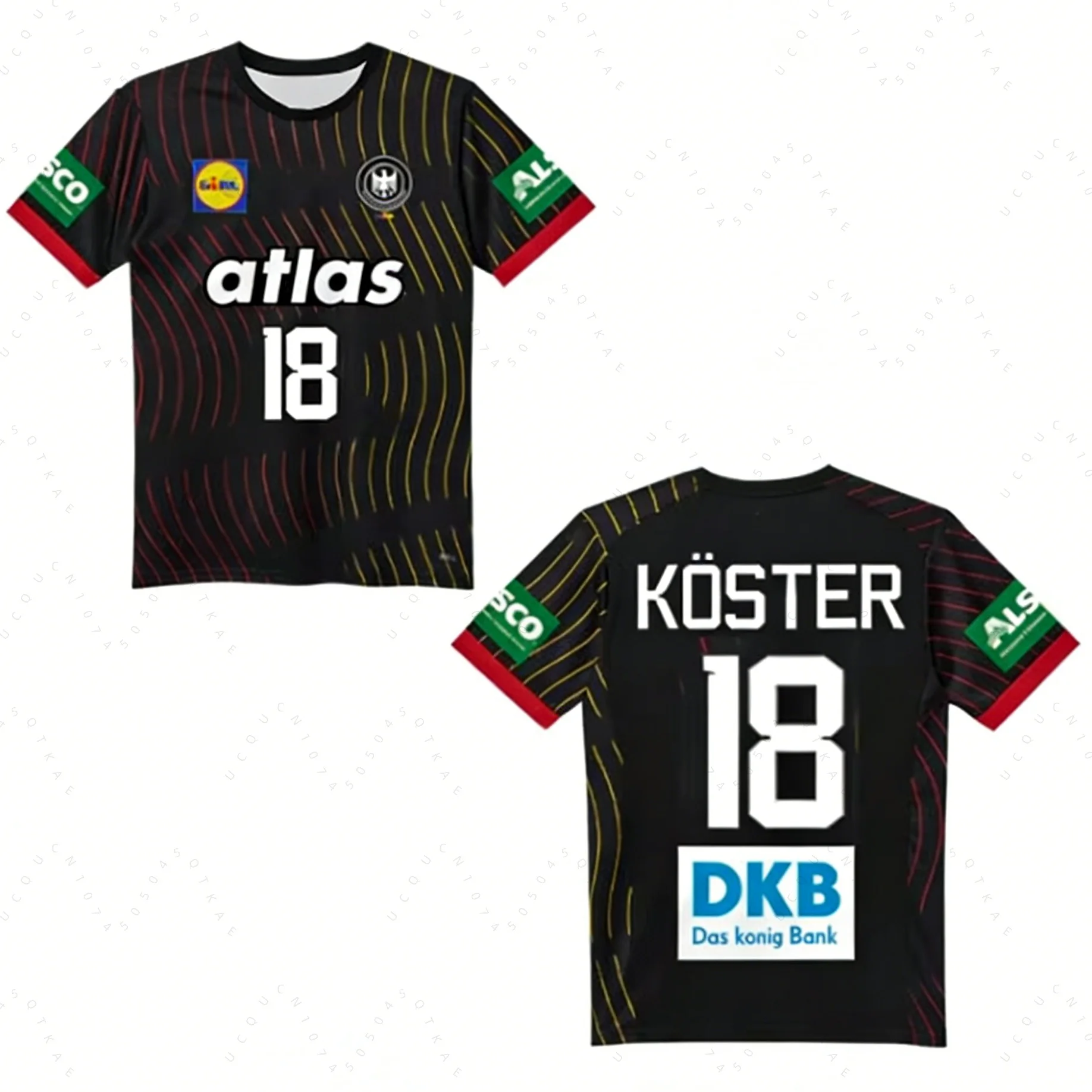 2026 Deutsches Neues DHB Handball-Trikot T-Shirts Schnelltrocknende Atmungsaktive Sportbekleidung Kurzarm Herren Outdoor Fitness Freizeit-Oberteile