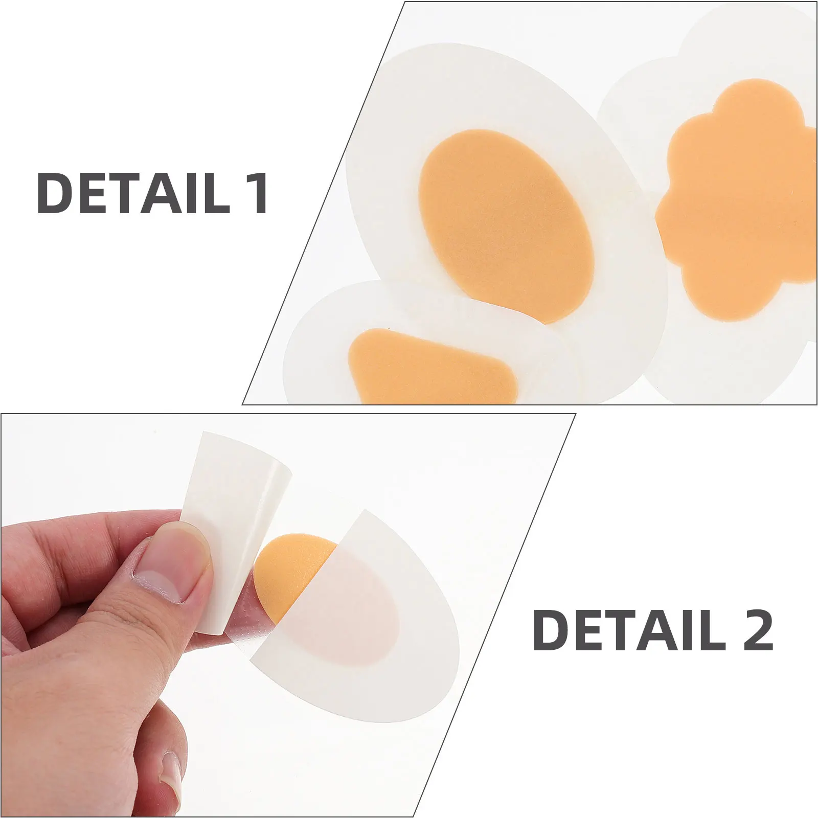 

60pcs Antiwear Stickers PE EVA Invisible Transparent Heel Pads Protective Grips Selfadhesive Inserts Foot Care Tools Cushion