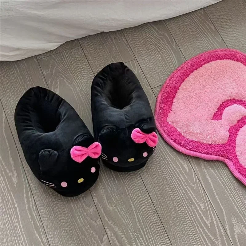 Sanrio winter Hello Kitty cute warm home women's shoes cartoon non-slip thick sole thickened all-inclusive foot cotton slippers