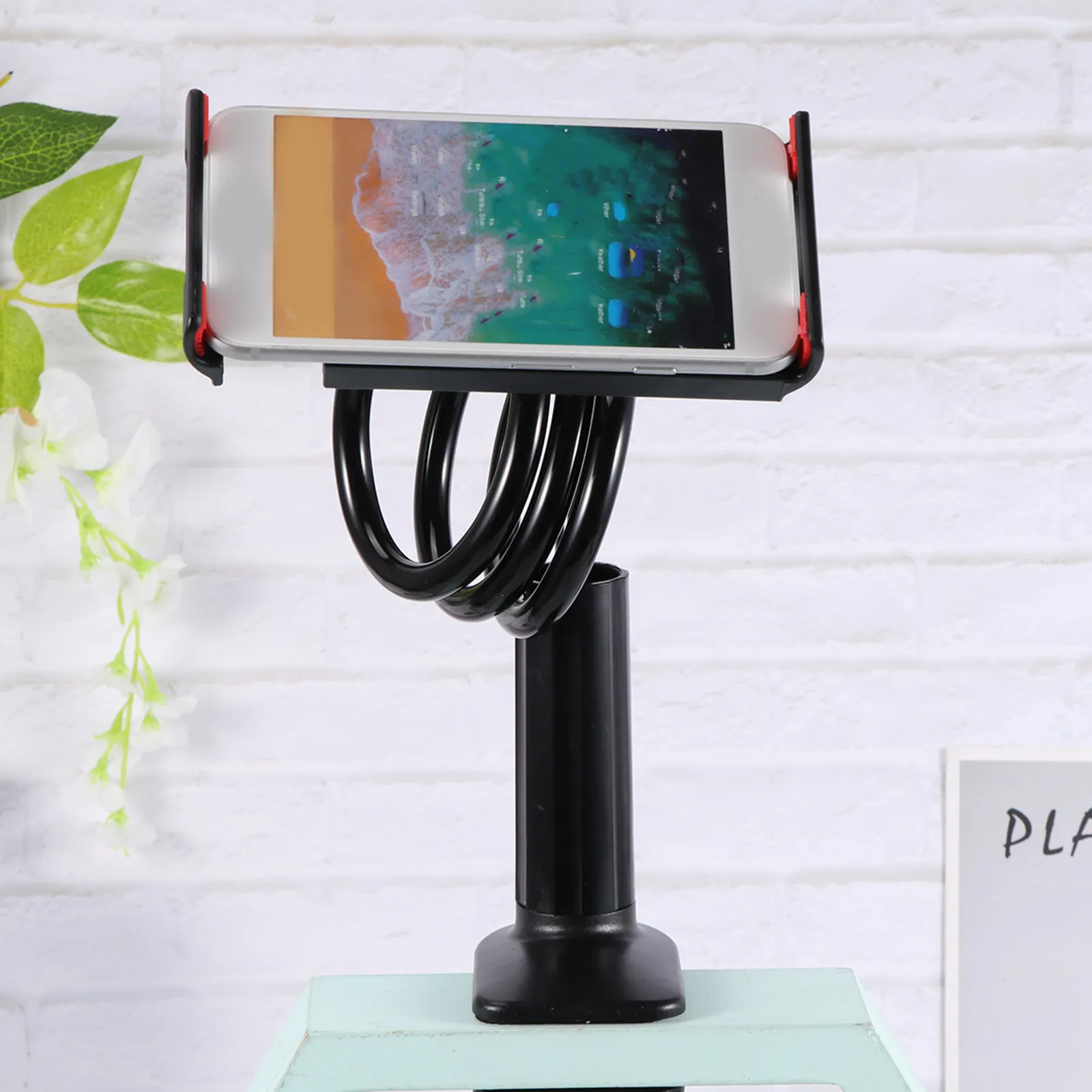 

Universal 360 Degree Rotating Mobile Phone Holder Stand with Bendable Bar Adjustable Angle for Tablet Pc Laptop Desktop Bedroom