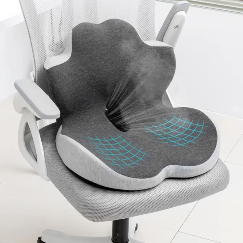3D Office Waist Protection Chair Cushion Soft Memory Foam Slow Rebound One-Piece Cushions Modern Non-Collapse Sedentary Hip Pad