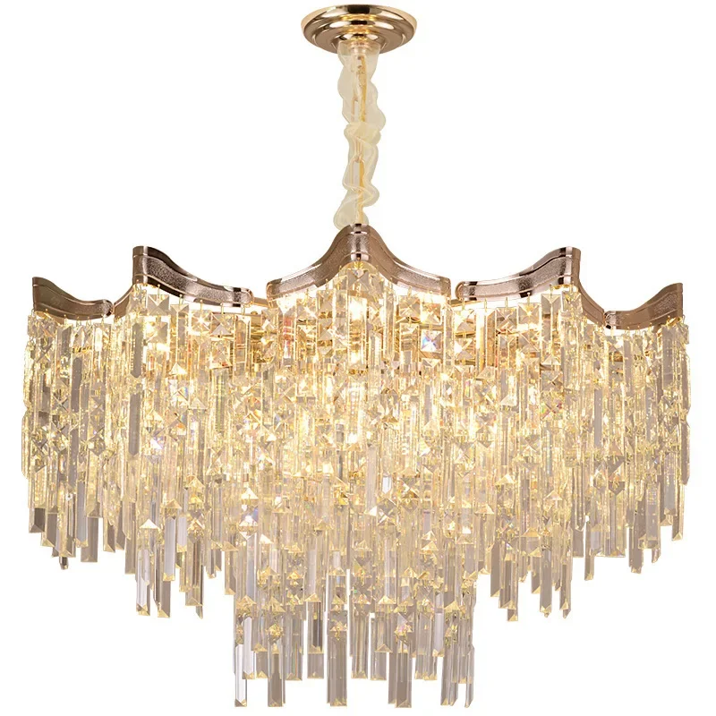 

French light luxury personalized crystal chandelier post-modern simple living room dining room bedroom light