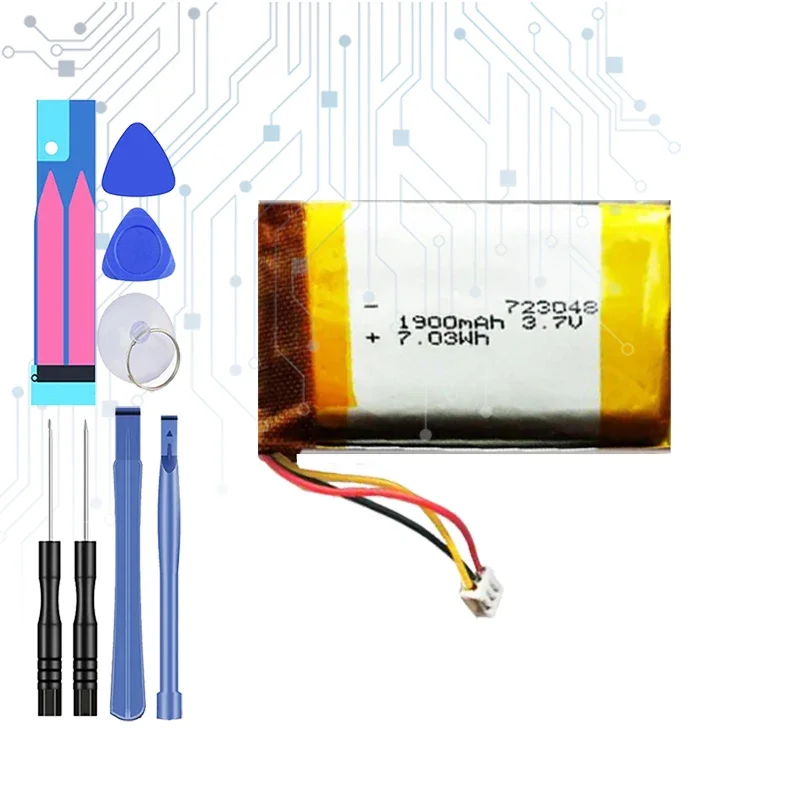 1900mAh Replacement Battery 723048-1S-2P For Pet GPS Hunting dog 723048 compatibile con Tek 1.0