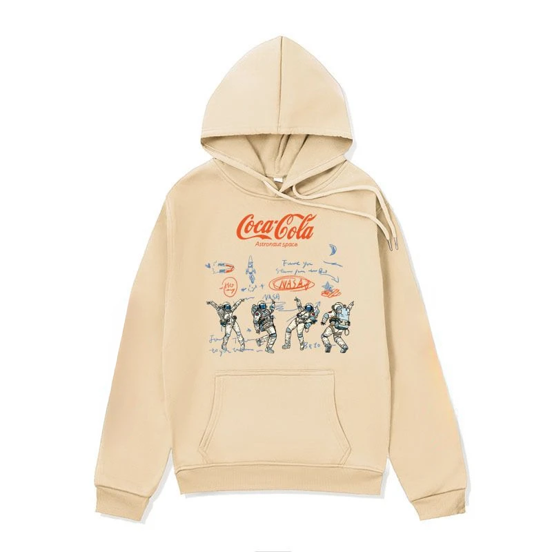 2026 Cross-border Men's Clothing American Streetwear Brand Cola Collaboration Hoodie Street Trend Casual Couple Hoodie Jacket
