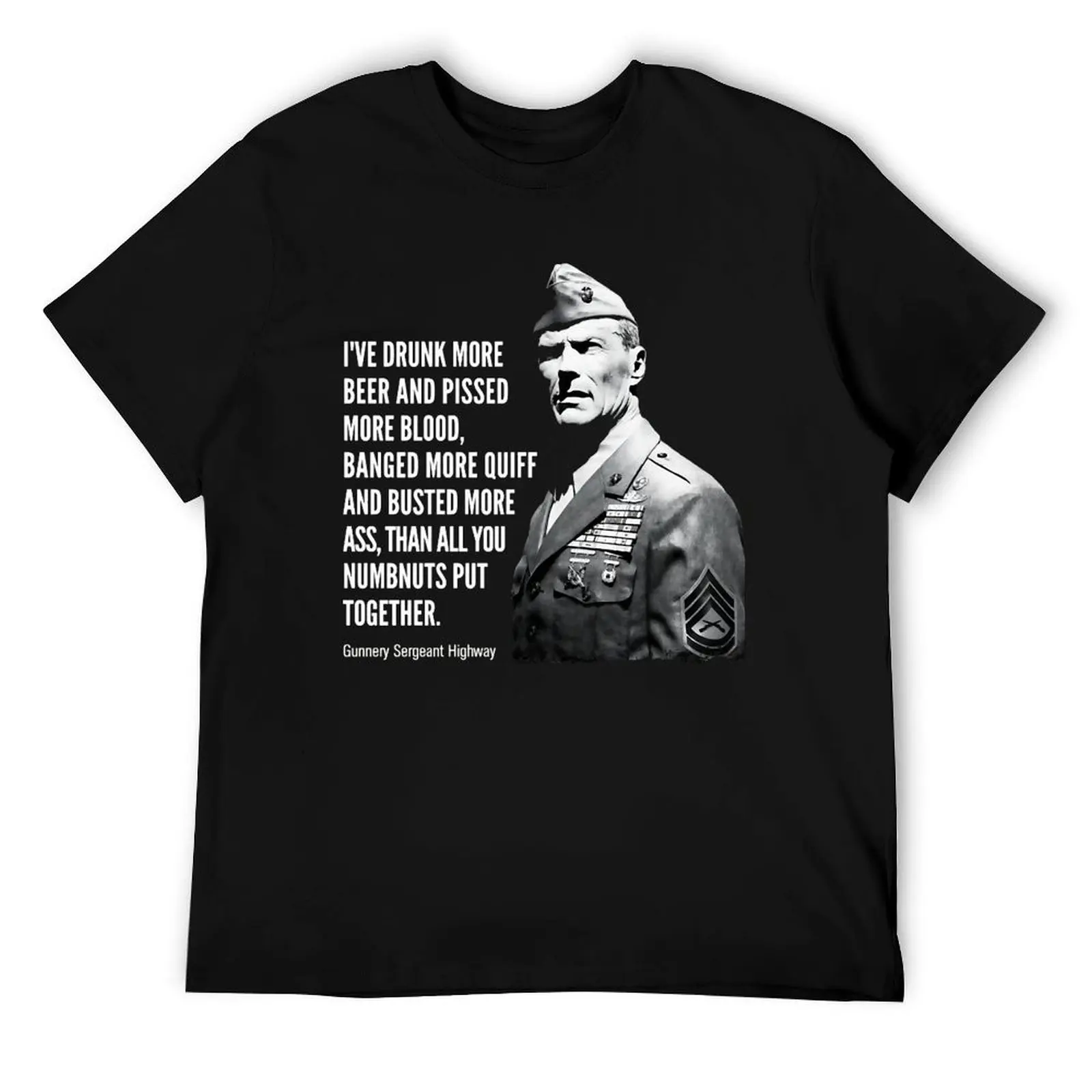 

Mod.1 Heartbreak Ridge Gunnery Sergeant T-Shirt man graphic t shirt t shirts for man cotton soft t shirts for man cotton T-Shirt