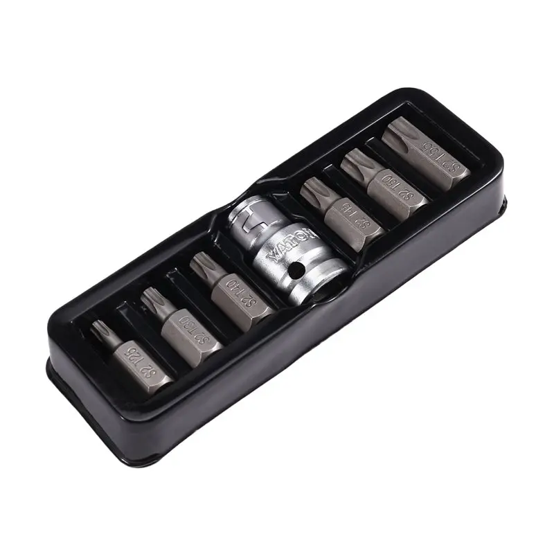 GYTB-2024 جديد 1/2 "إلى 3/8" تحويل كم 7 قطعة/المجموعة 10 مللي متر مفك بت ل سبلاين توركس عرافة المضلع L30mm S2