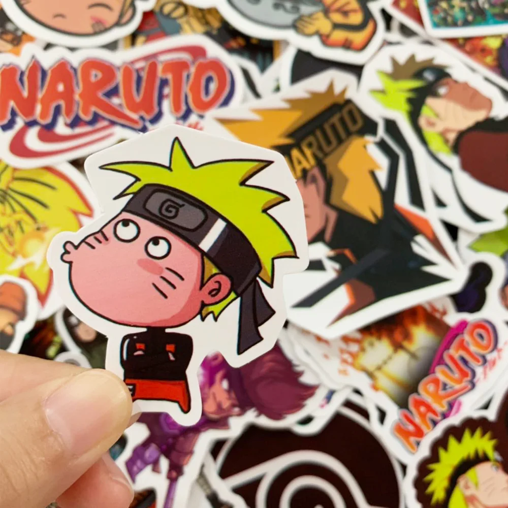 50sheet/set Anime Naruto Stickers Graffiti Skateboard Laptop Guitar Phone Car Helmet Cool Anime Sticker Toy Christmas boy gifts