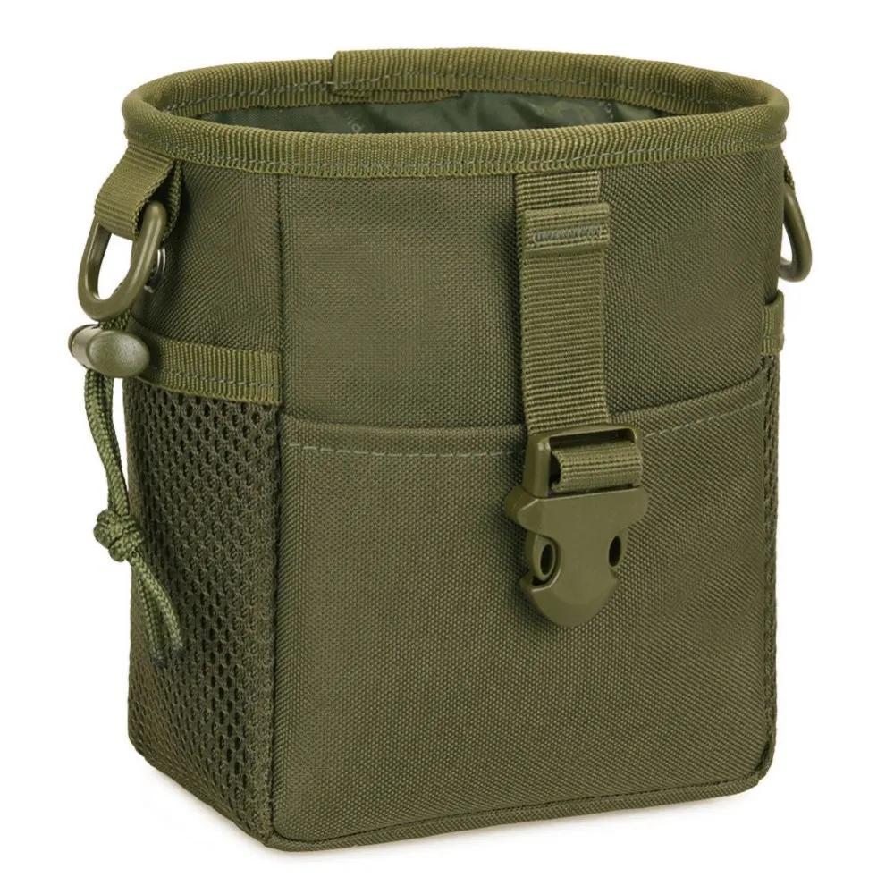 Tactical Molle Drawstring Magazine Dump Pouch Adjustable Utility Belt Fanny Hip Holster Bag Outdoor Ammo Storage Pack