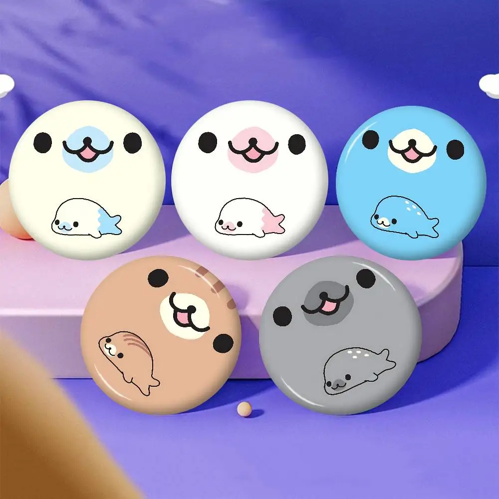 CUTE M-Mamegoma 58mm Handmade Brooch Cartoon Cosplay Badge on Backpack Jewelry Accessories Gifts