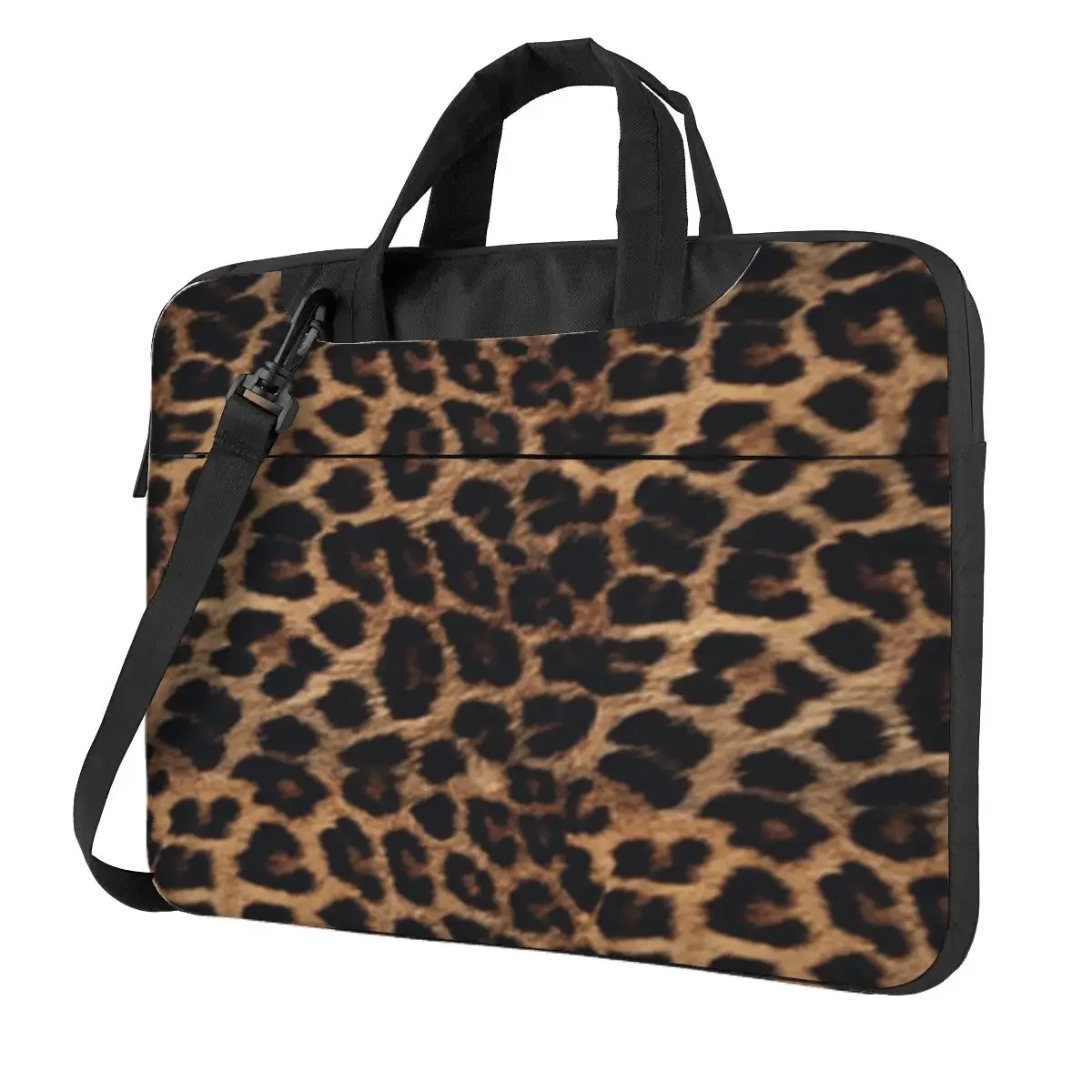 Leopard Print Crossbody Laptop Bag Case Computer Bag 13 14 15.6 Inch Notebook Pouch for Macbook Pro Lenovo